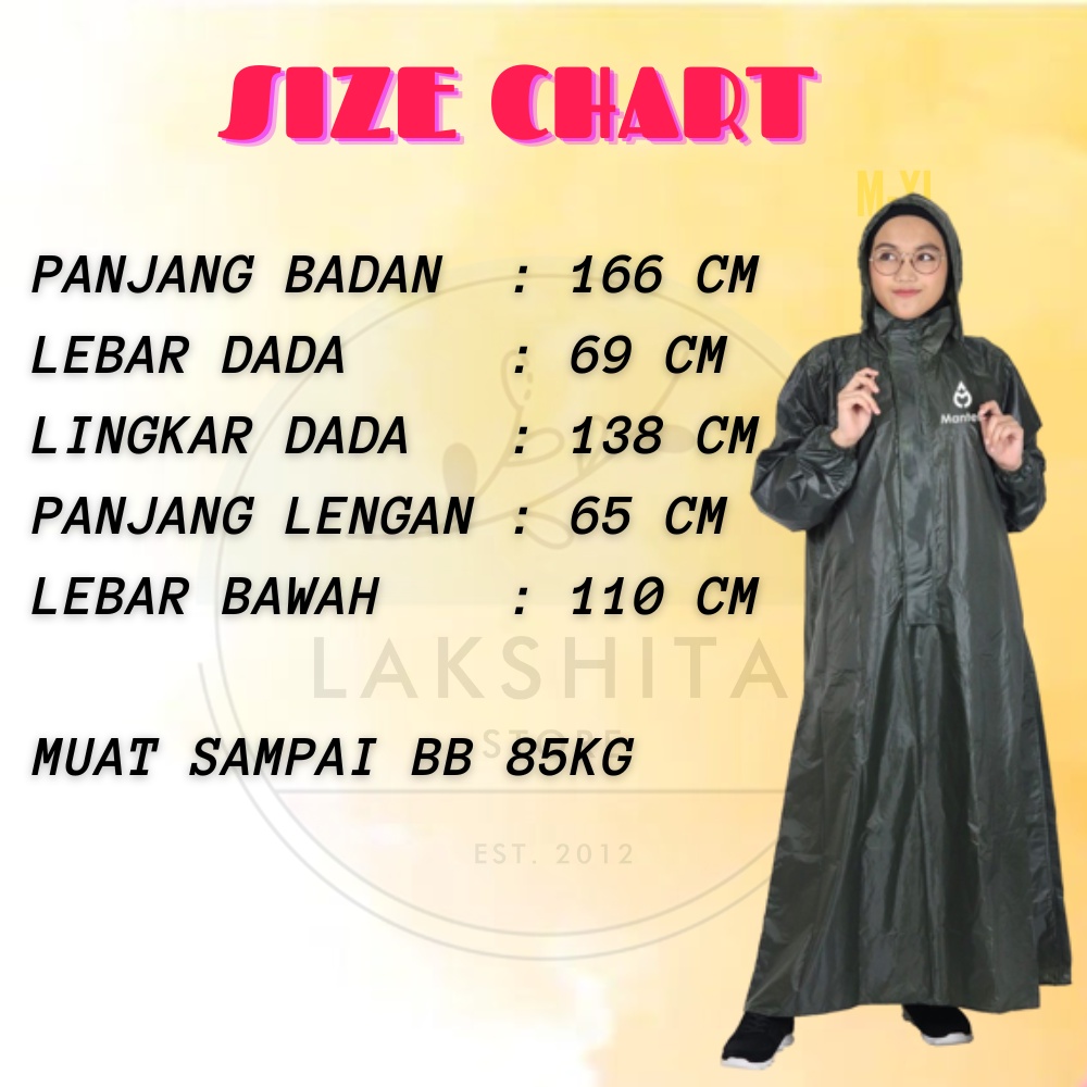 Jas hujan gamis Jumbo, Raincoat Big size syari wanita muslimah