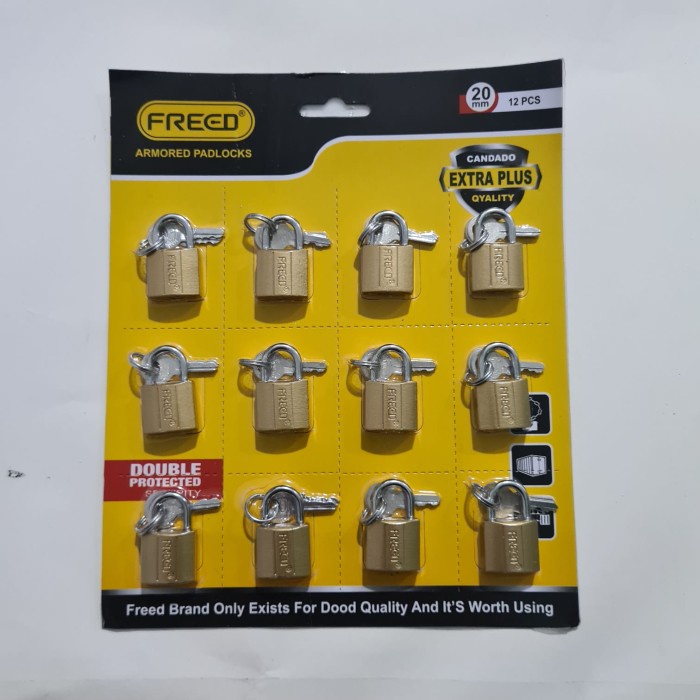 Gembok Gembok Koper Kuningan Freed 20 Mm
