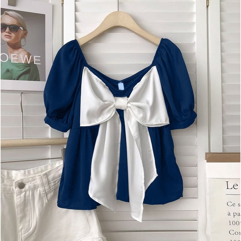 FWG - BLOUSE NAILA RIBBON / BLOUSE WANITA / BLUS / BAJU ATASAN WANITA / BLOUSE KOREAN STYLE / BAJU WANITA