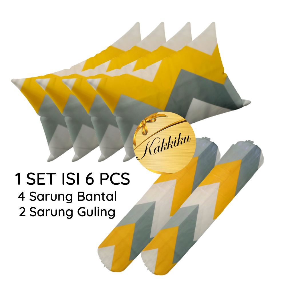 6 PCS ISI 4 SARUNG BANTAL DAN 2 SARUNG GULING MOTIF DAN KARAKTER UKURAN DEWASA