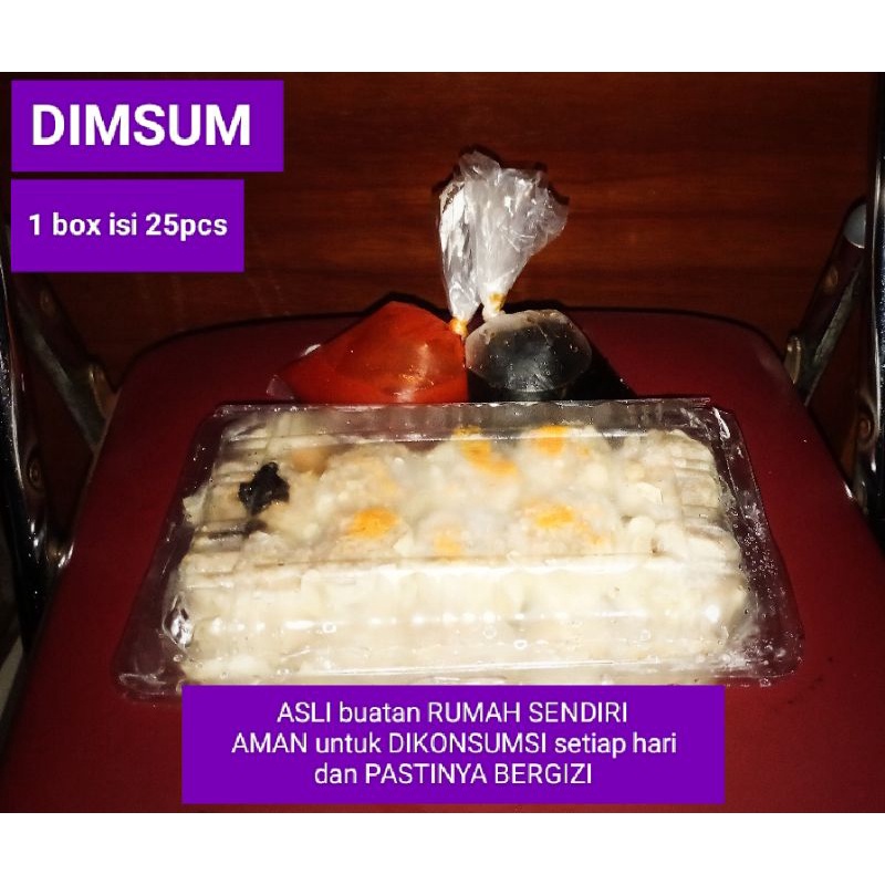 

DIMSUM PREMIUM +saos tiram+saos sambal 1box isi 25pcs 1kg