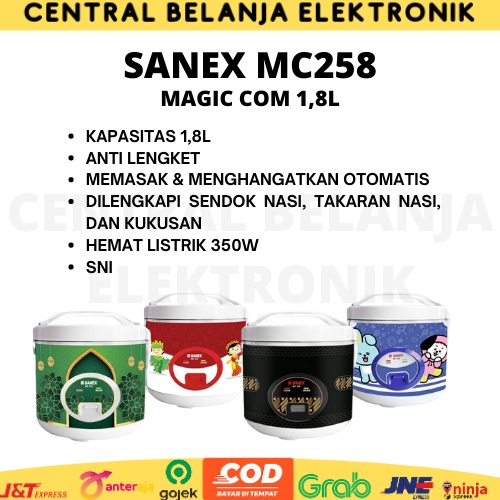 Magic com sanex 1,8 liter MC 258/ penanak nasi Sanex 1,8 liter