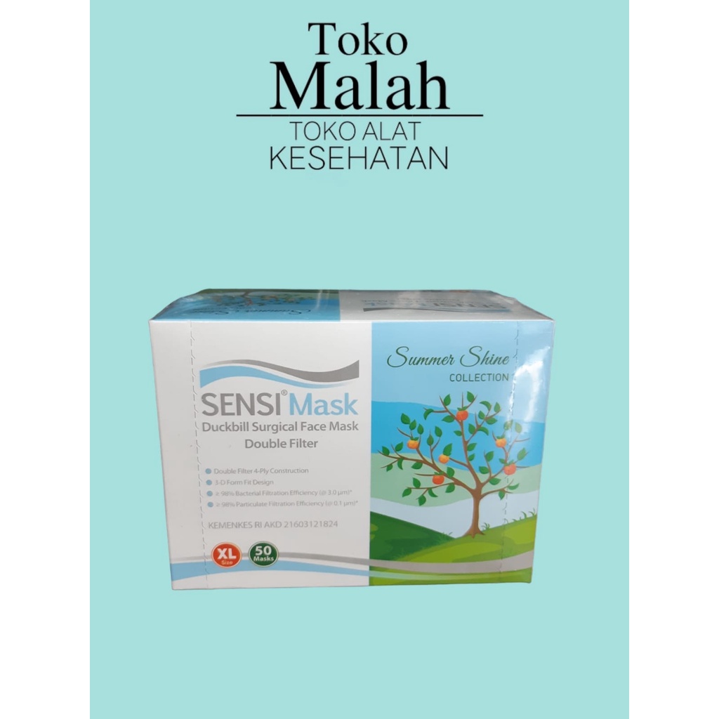 Masker SENSI DUCKBIL 5 WARNA  DALAM 1 KOTAK ISI 50