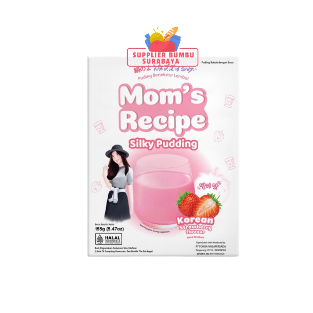Silky Pudding Forisa Mom’s Recipe 155g PUYO Puding Susu Smooth Chocolate Taro Peach Biscuit Bubble