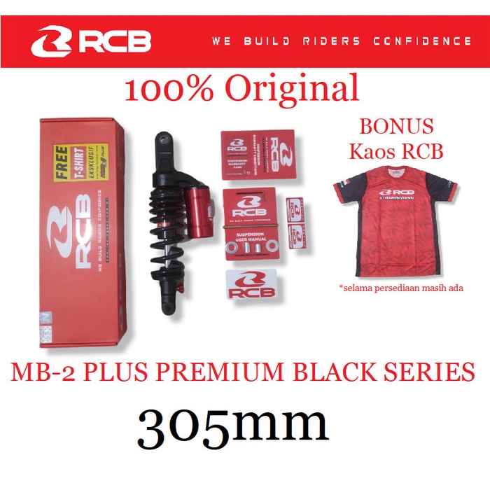 SHOCK TABUNG RCB MB 2 PLUS MATIC MIO SOUL J M3 BEAT VARIO ASLI HITAM ORIGINAL