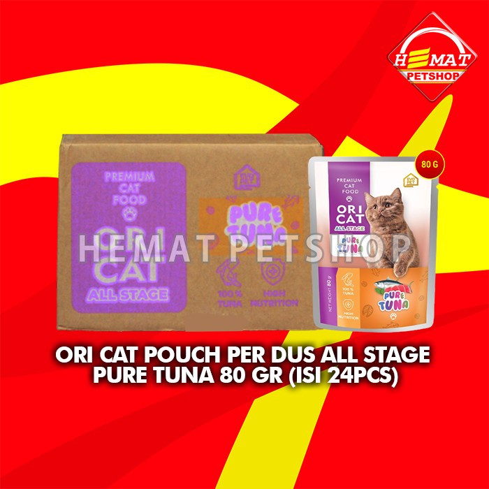 Makanan Basah Kucing Ori Cat Pouch All Stage WetFood Grosir Dus 24PCS