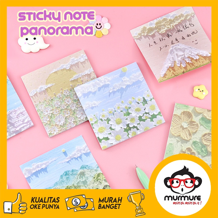 

MURMURE | STICKY NOTE BEAUTY NATURE MEMO TEMPEL MOTIF PEMANDANGAN AESTHETIC GUNUNG LAUT BUNGA
