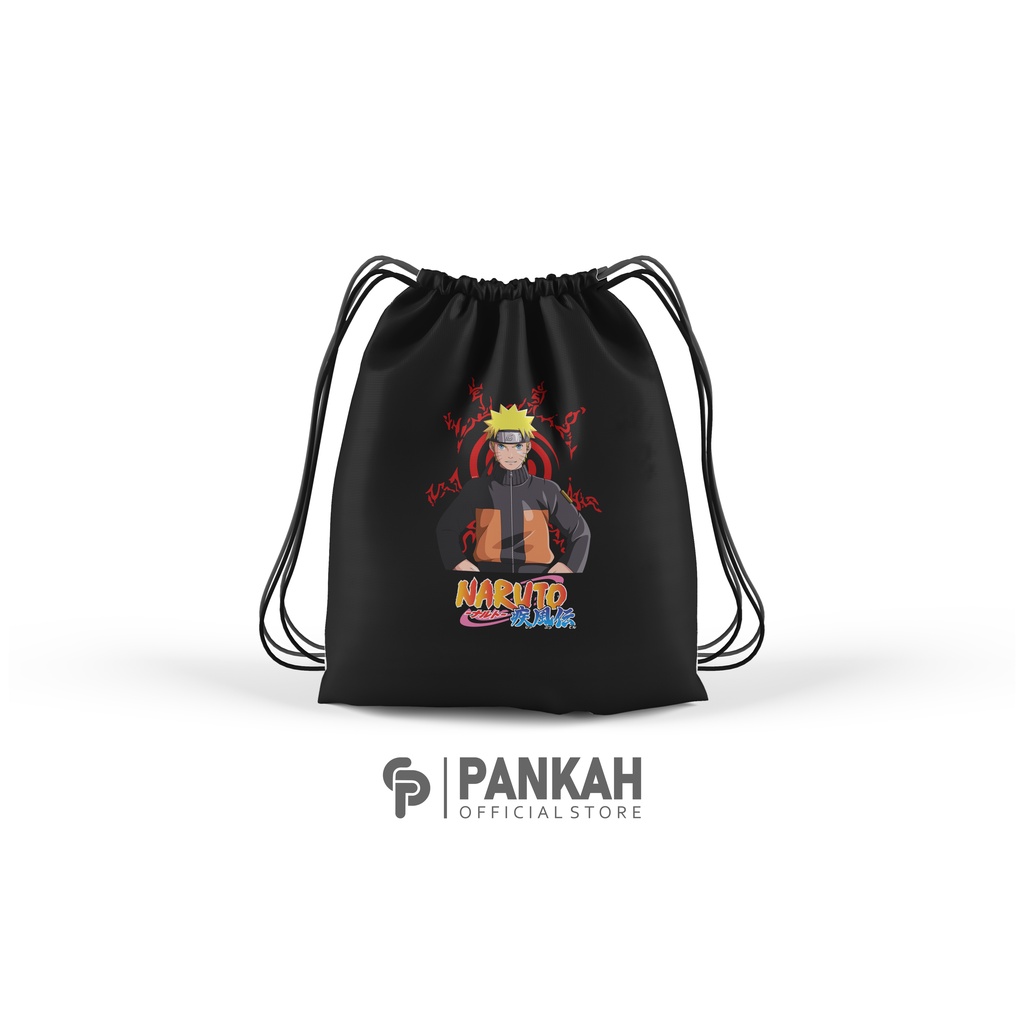 Tas Ransel Sekolah Pria Naruto / New String Bag Waterproof / Tas Serut