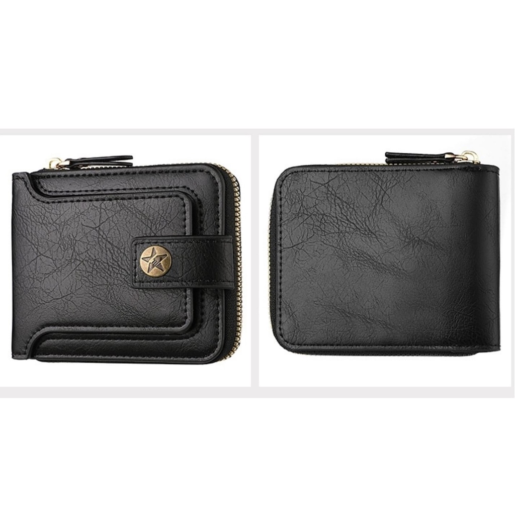 DOMPET LIPAT WANITA KULIT IMPORT HITAM KOREA MINI BRANDED REMAJA BATAM CEWEK MURAH ZALITA WA650B5 KEKINIAN PREMIUM ORIGINAL KARTU SLOT RESLETING UANG KOIN PENDEK