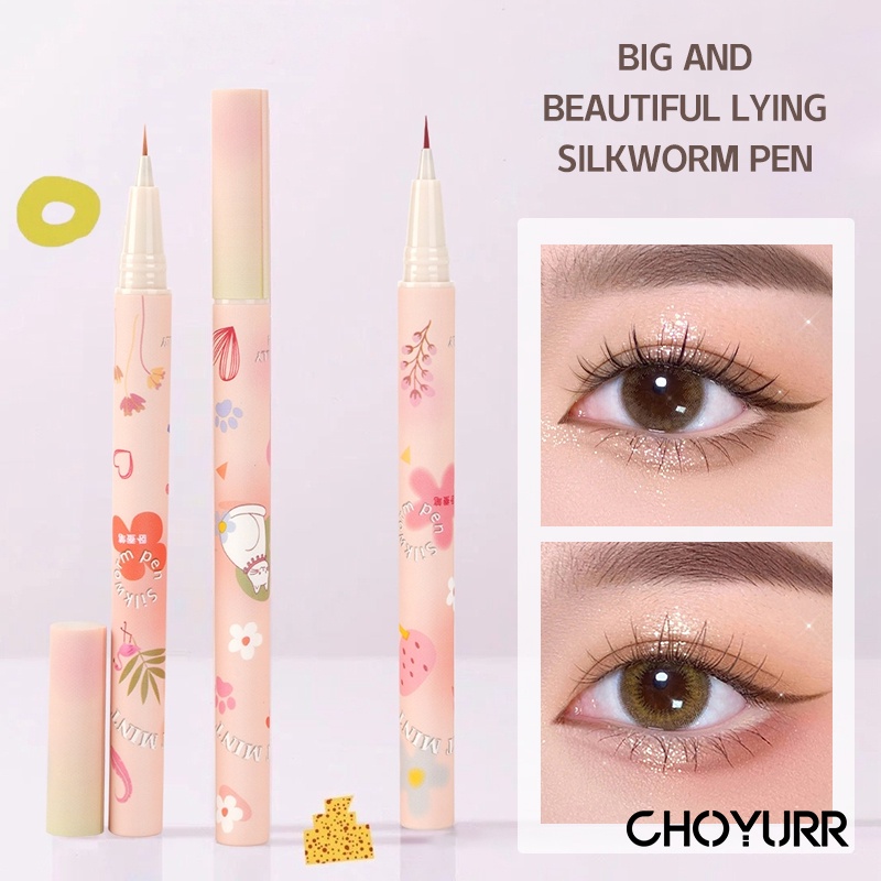 【COD】 Eyeliner Liquid Lying Silkworm Pen Waterproof Quick-Drying Non-Smudge Very Thin Head Anti Air Long-lasting Eyeliner-CH