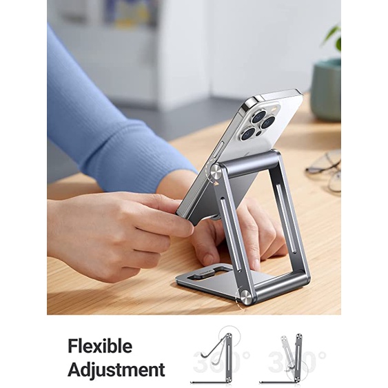 UGREEN Phone Stand Alumunium Desk Holder Dudukan HP Tablet iPad Universal