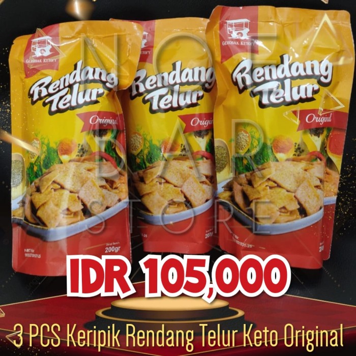 

Terlaris ✨ -Paket Hemat Keripik Rendang Telur Keto 200gr - Original- 2.2.23