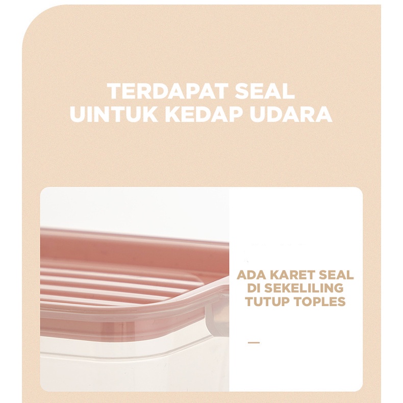 TEMPAT PENYIMPANAN MAKANAN DAPUR | FOOD STORAGE DENGAN GAGANG | KOTAK PENYIMPANAN KULKAS