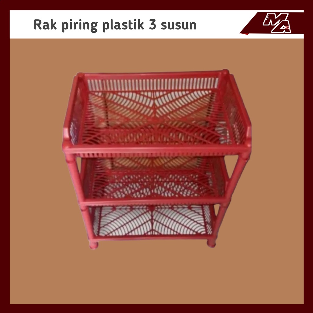 Rak piring 3 susun  bahan besi coating anti karat / rak kawat dapur 3 susun / rak dapur termurah / rak wastafel 3 susun