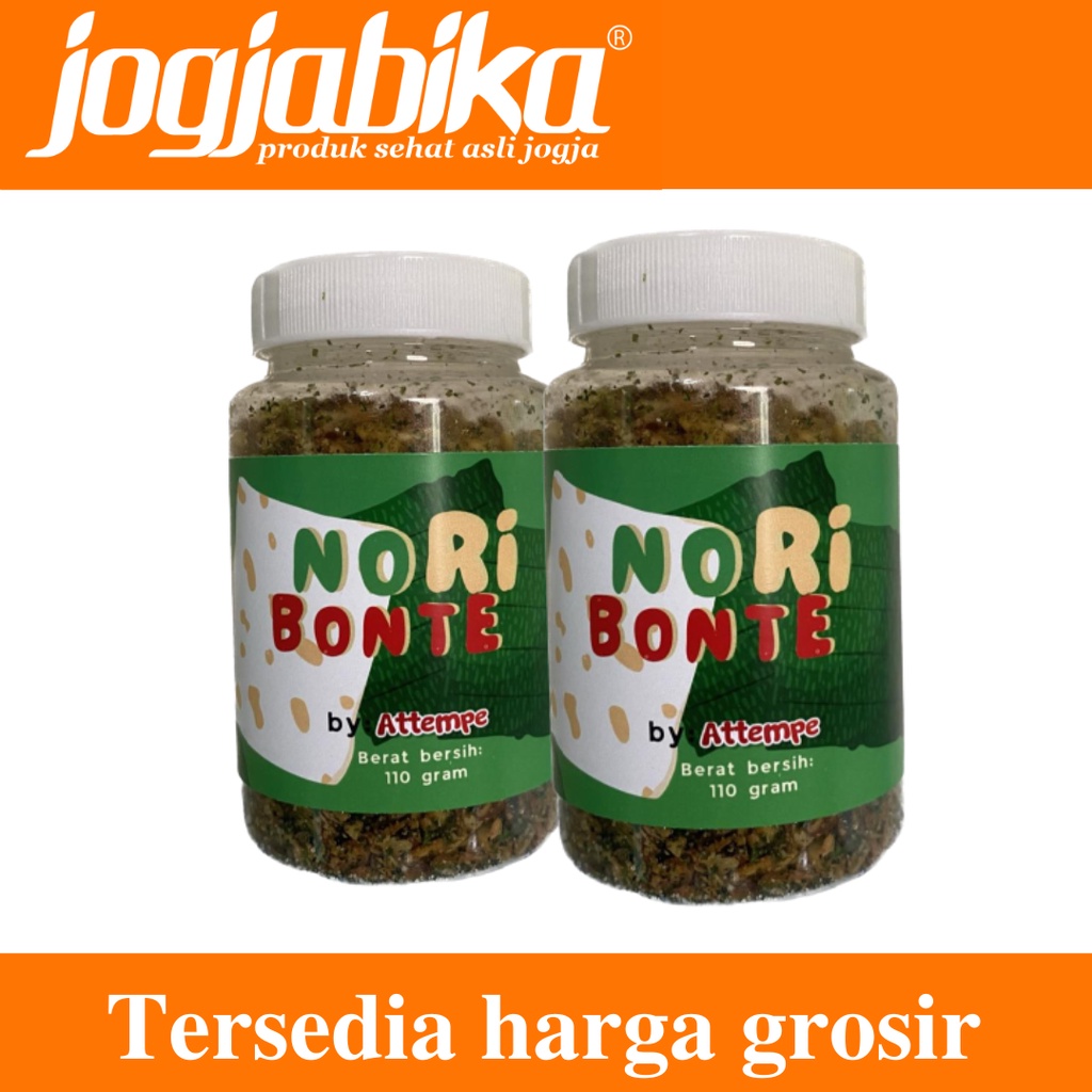 

Attempe Nori Bonte Abon Tempe Teri Kedelai Lokal Non GMO Tabur 110 g