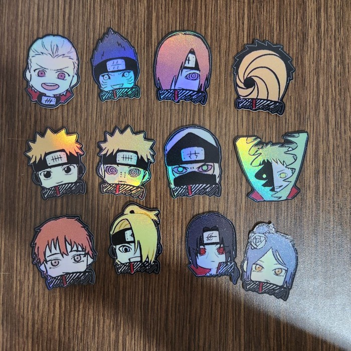 

Sticker Hologram Anime - PSH1477 - Naruto - Akatsuki 12pcs