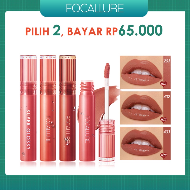 [BPOM]Focallure Jelly-Clear Dewy Lip Tint--Lip Gloss Lipstick Waterproof fa208