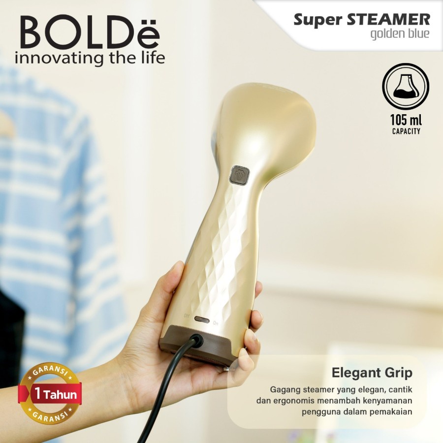 BOLDe Setrika Uap / Super Steamer Golden Blue