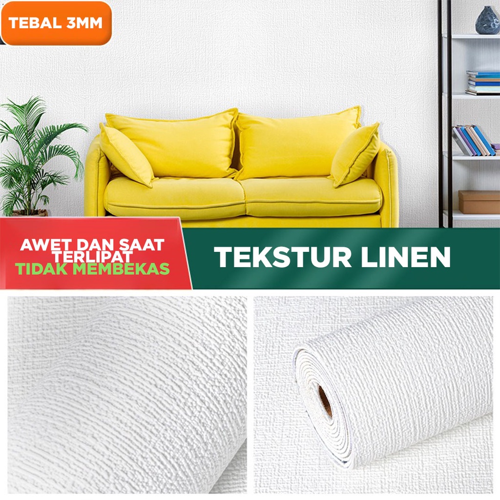 Wallpaper Dinding Linen Roll Walpaper Dinding Stiker Dekorasi Kamar Kelas atas | NEW