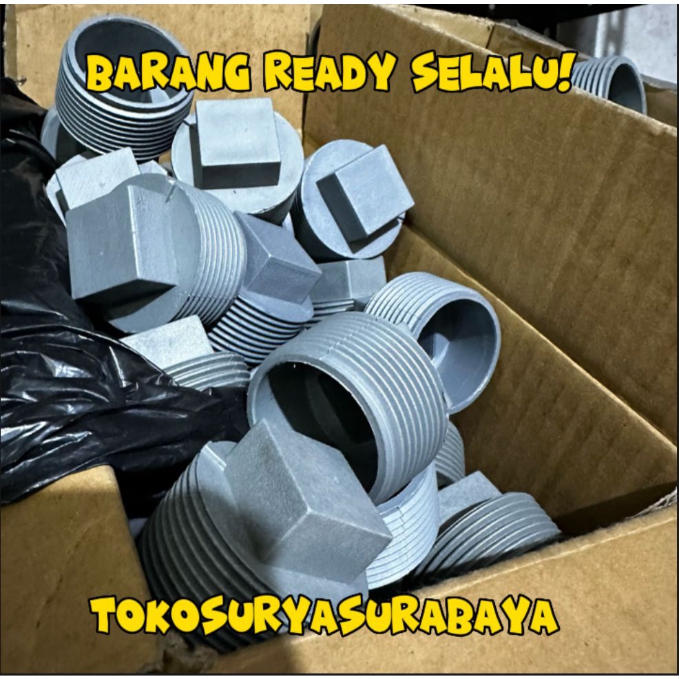 PLUG 11/4" / PLUG 11/2" -  PVC Dop 1-1/2 inch Dop 1-1/2" Plug 1,5 inch Plug Drat Luar tutup pipa PVC