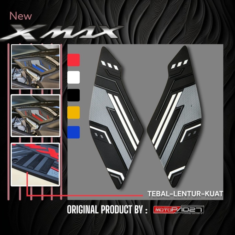 Motopad27 Stiker rubber protector footstep Yamaha Xmax New 2023