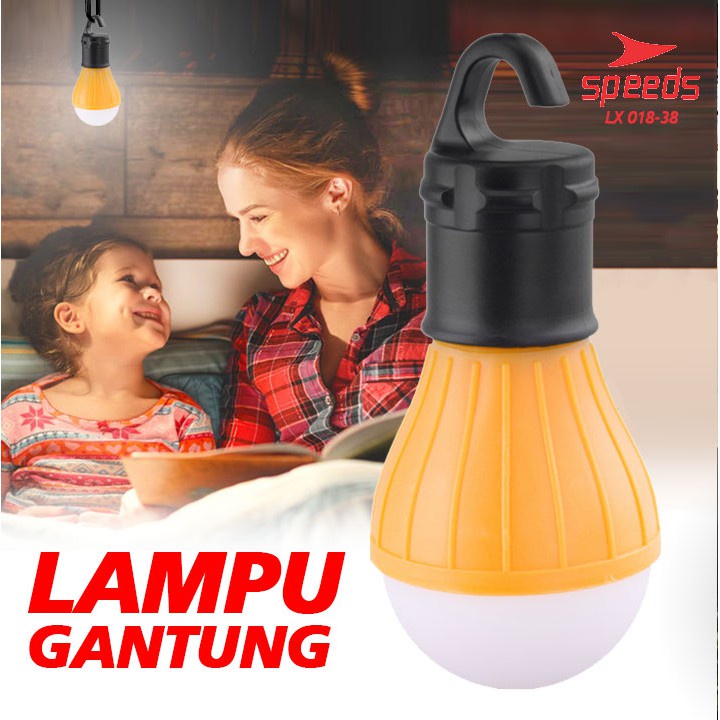 Lampu Gantung Emergency  3 Mode - Baterai AAA - Lampu Hook Bohlam - Lampu Tenda