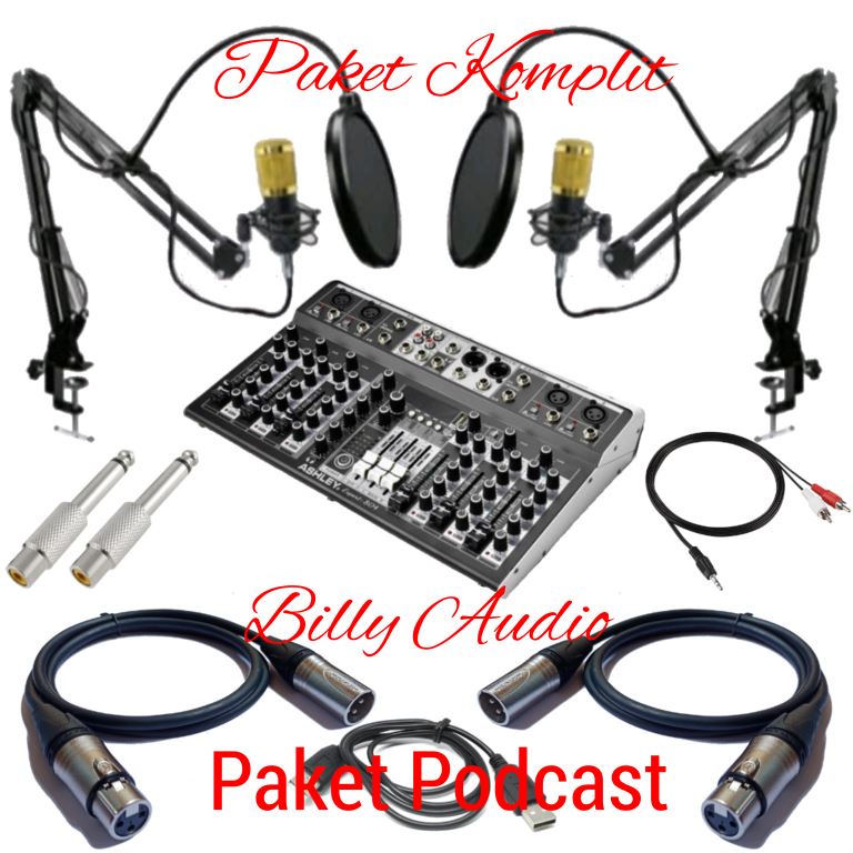 Paket Podcast 2 Orang Mixer Ashley Expert 804 Lengkap Siap Pakai