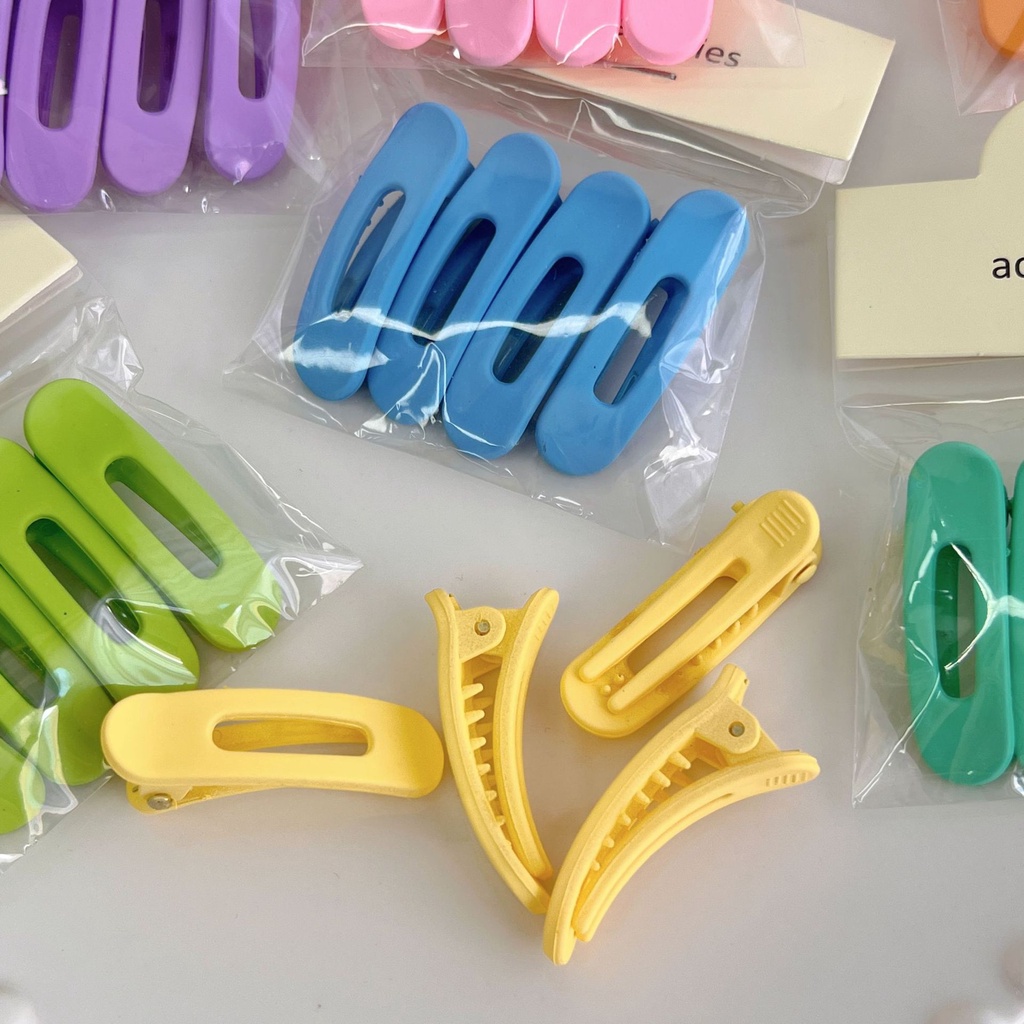 JEPIT PIN PONI RAMBUT CUTE BASIC DOFF MATTE SOLID SOFT PASTEL COLOR RETRO BANGS FRIDGE BOBBY PINS WARNA PASTEL POLOS JEPITAN HAIRCLIP HAIR CLIP SNAP HAIRPIN SNAP ELEGAN FRENCH KOREAN STYLE AKSESORIS KLIP MINI RAMBUT COLORFUL BRIGHT ANAK CEWEK PEREMPUAN