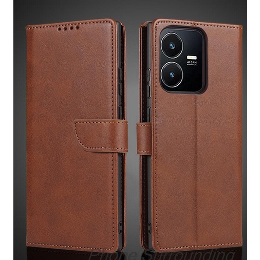 VIVO V25 , VIVO V25E Case Flip Cover Case Leather Wallet Sarung VIVO V25 , VIVO V25E