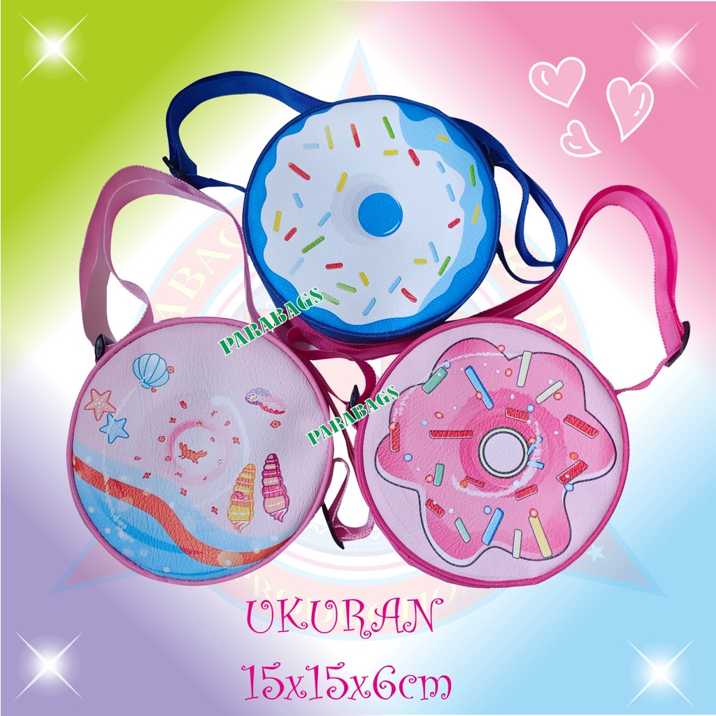 Tas Selempang Bulat Bentuk Donat Ukuran Kecil Kualitas Premium
