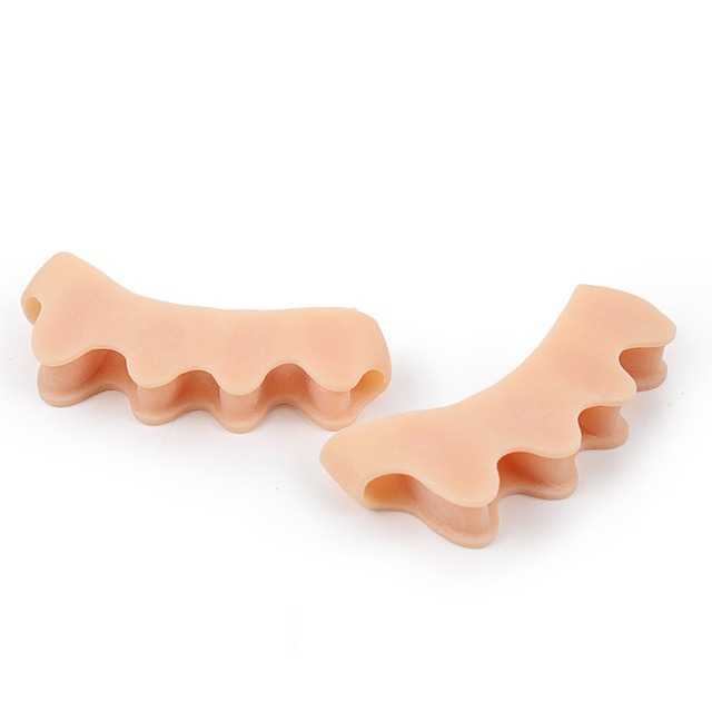 Pemisah Jari Kaki Silikon Toe Separator Corrector 2 PCS Mengurangi Tekanan Pada Ujung Jari Kaki Material Silikon