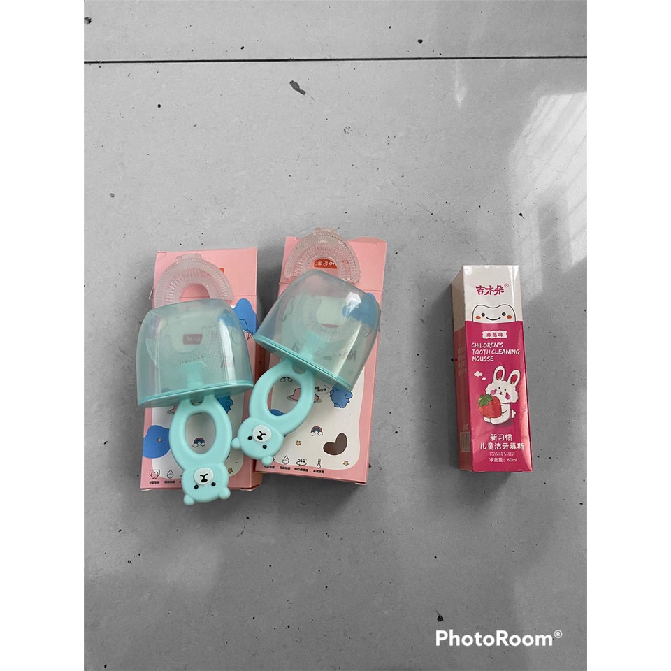 Sikat Gigi Anak Bentuk U / Odol Busa Anak Sikat Gigi Bentuk U / Children's Tooth Cleaning Mousse