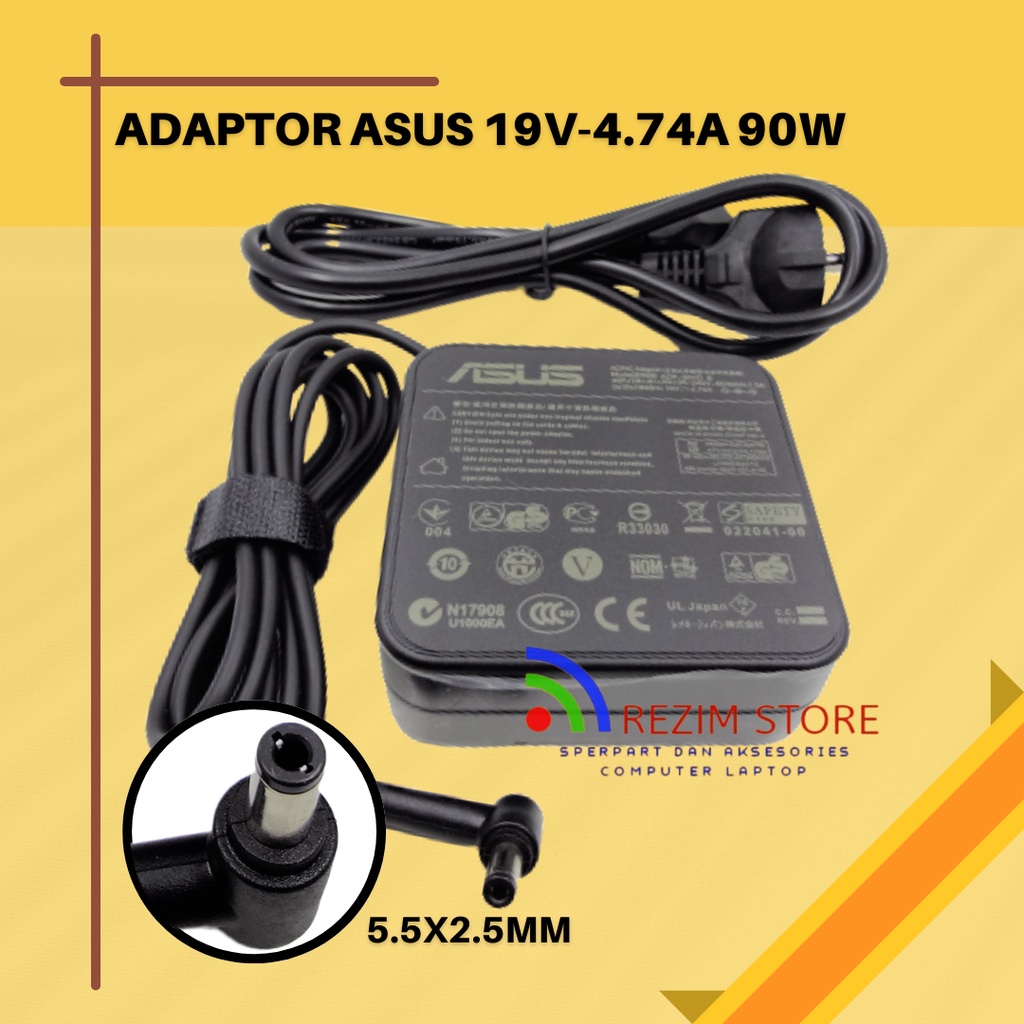 Adaptor Charger Cas Laptop ASUS 19v 4.74a ORIGINAL garansi REPLACE