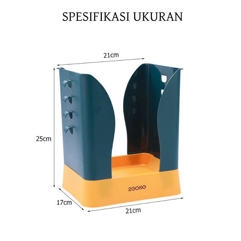 Tong Sampah Plastik Lipat / Tempat Sampah Lipat Multifungsi