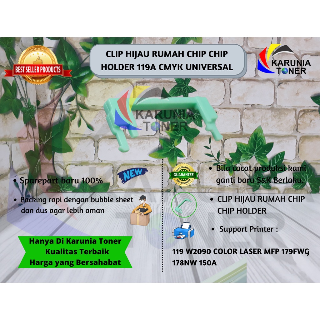 CLIP HIJAU RUMAH CHIP CHIP HOLDER 119A CMYK UNIVERSAL