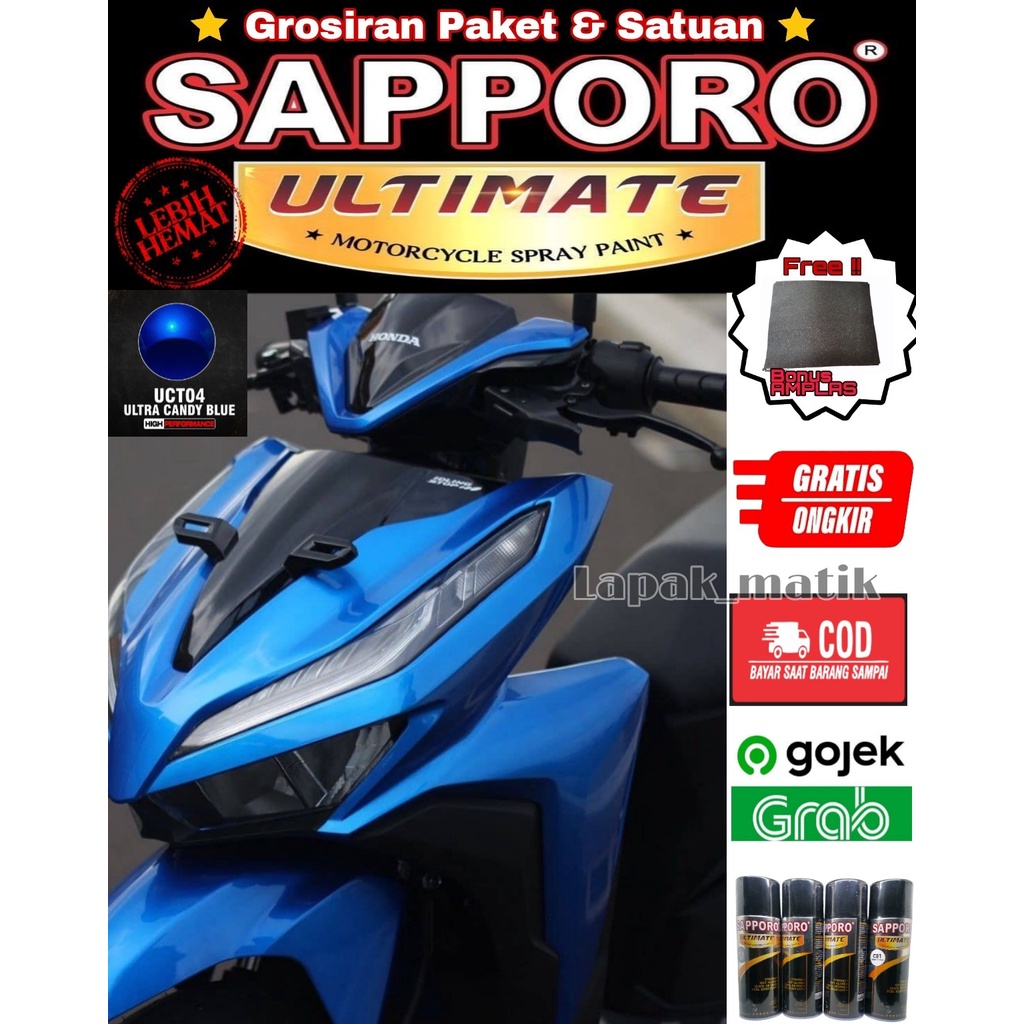 SAPPORO ULTIMATE UCT04 ULTRA CANDY BLUE BIRU CANDY / CAT SPRAY SEMPROT AEROSOL