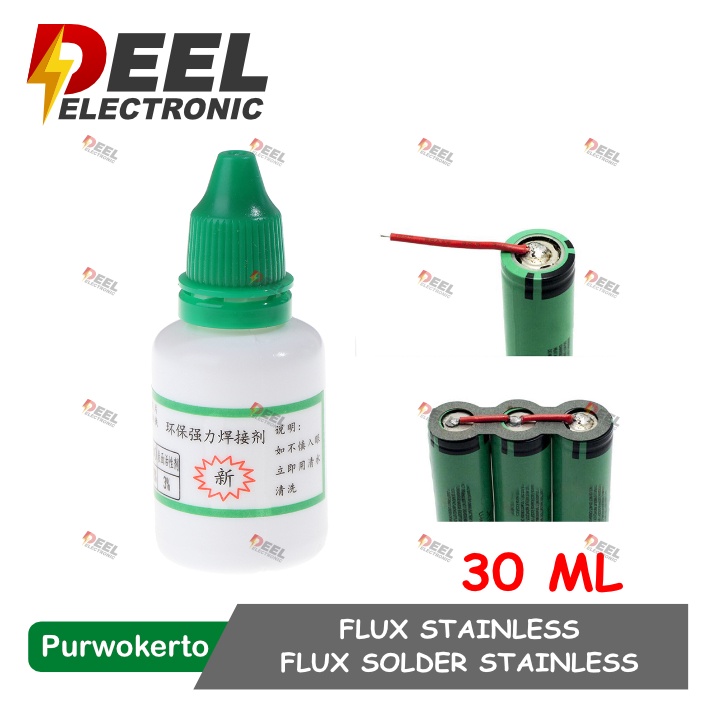 FLUX SOLDER STAINLESS 30ML FLUX STAINLESS STEEL NIKEL BATERAI KABEL