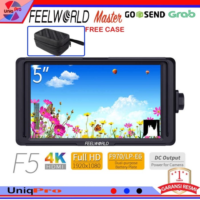 FEELWORLD F5 5 INCH 4K HDMI CAMERA FIELD MONITOR FHD 1920X108