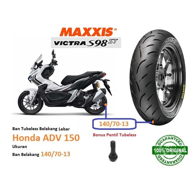 BAN TUBELESS BELAKANG LEBAR HONDA ADV 150 ADV150 MAXXIS VICTRA S98ST ORIGINAL