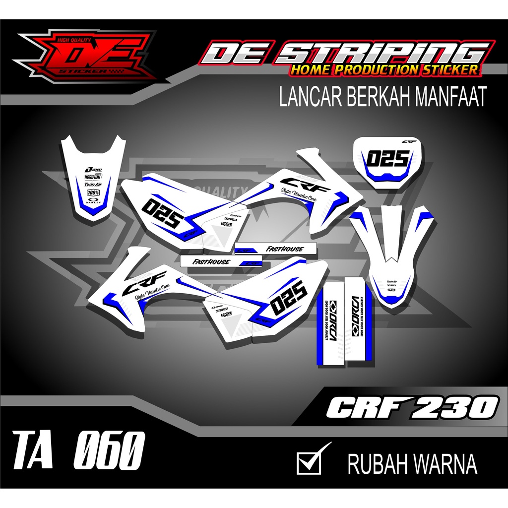 Striping Stiker Motor CRF 230 Stiker Decal CRF 230 TA060
