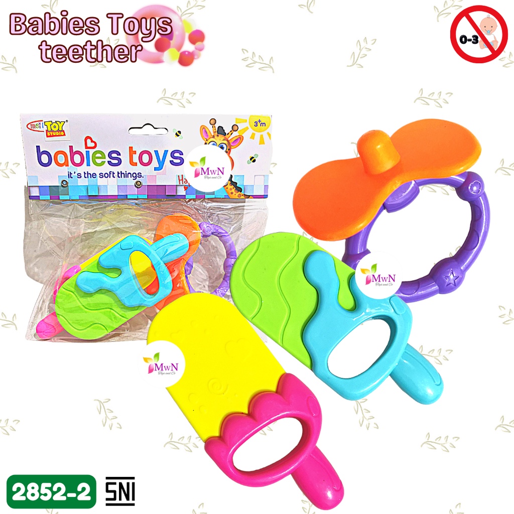 MWN Mainan Gigitan Bayi Teether isi 3pc 2852-2