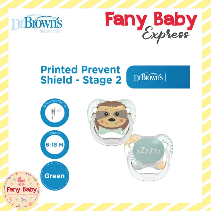 DR BROWNS PREVENT PRINTED SHIELD PACIFIER 2 PACK