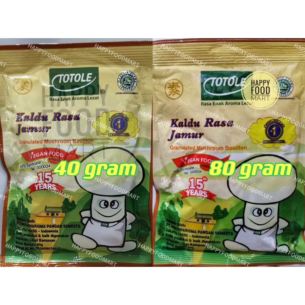 

[DISKON] TOTOLE KALDU RASA JAMUR 80 GRAM/MUSHROOM SEASONING 40 GR/PENYEDAP RASA JAMUR VEGAN/PERISA KALDU VEGETARIAN/GRANULATED BOUILLON