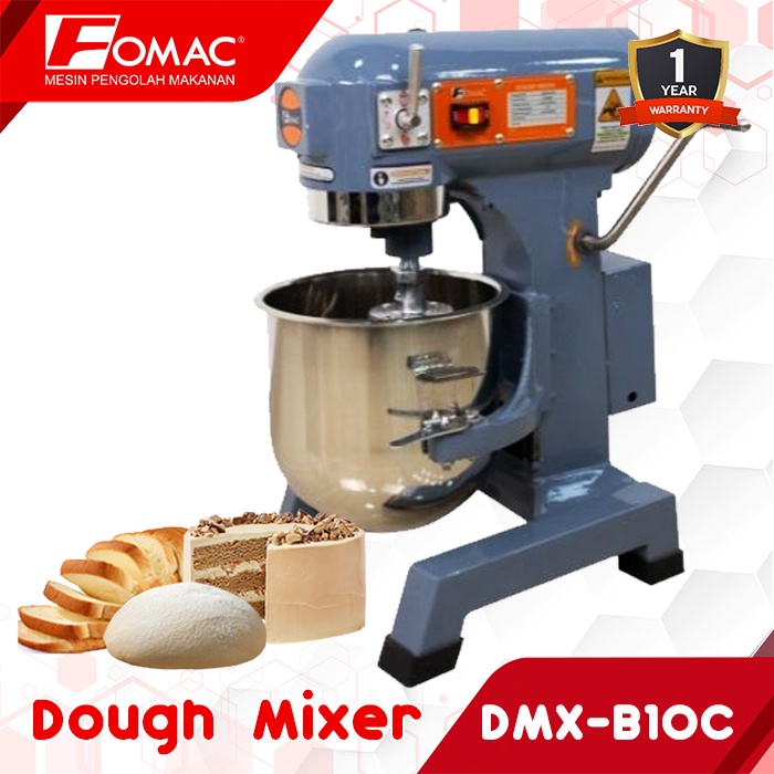 FOMAC Dough Mixer DMX-B10C Mesin Pengaduk Adonan Roti Cake dan Kue Kering 3 In 1