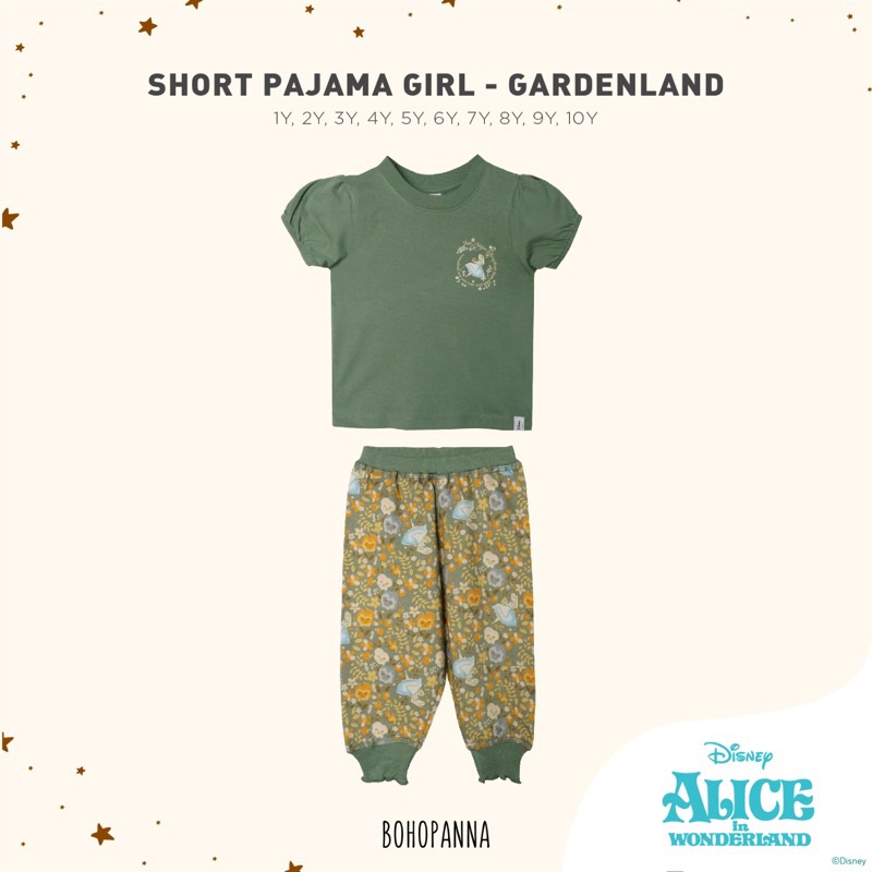 Bohopanna Short Pajama Girl - Alice in Wonderland