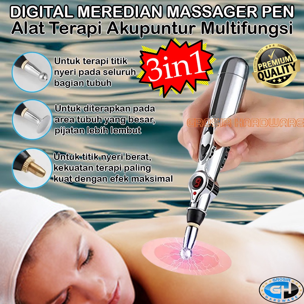 ALAT PIJAT TERAPI AKUPUNTUR ELEKTRIK MERIDIAN MASSAGER PEN MULTIFUNGSI UNTUK KESEHATAN DAN KECANTIKA