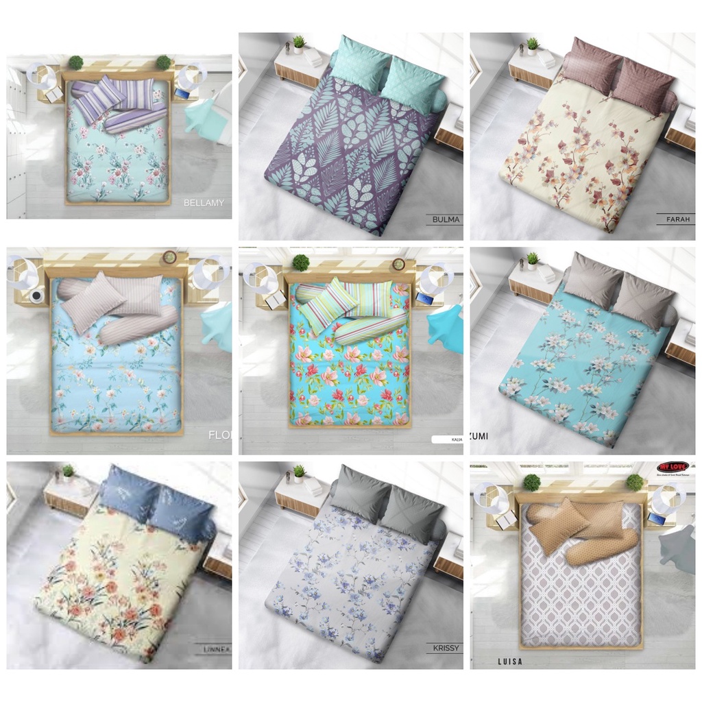 MY LOVE - Sprei Queen T30 (160x200) tinggi 30 Terlaris pilihan