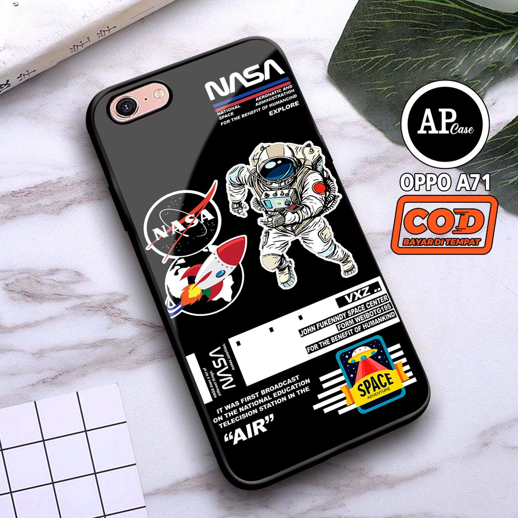 Casing OPPO A71 Hardcase 2D Glossy Case Motif Nasa Series