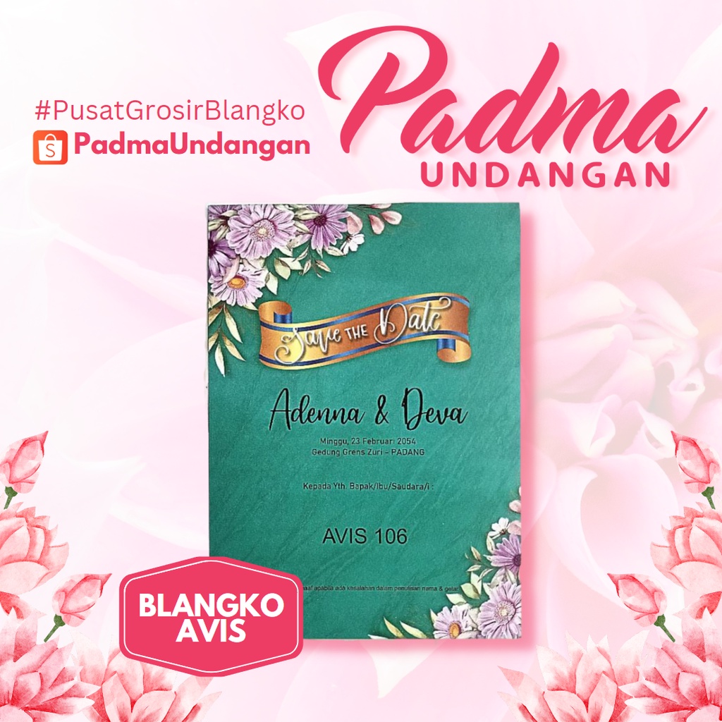 Blangko Undangan Avis 106 | PadmaUndangan