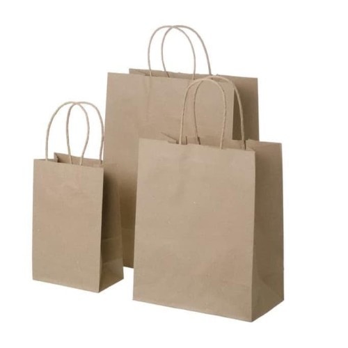 S ( S49 ) PAPER BAG POLOS WARNA HITAM DAN COKLAT / PAPERBAG SOUVENIR